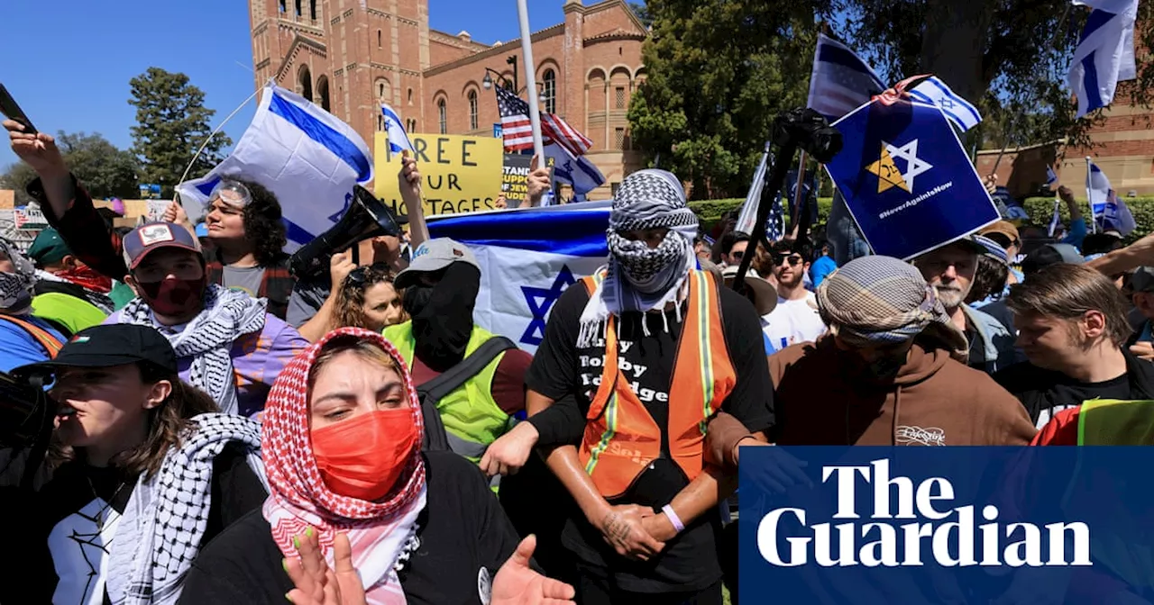 Pro-Palestinian and pro-Israeli protesters clash at University of California, Los Angeles