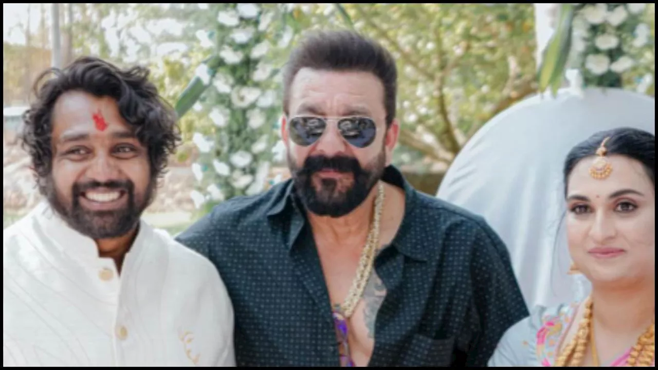 Dhruva Sarja के बेटे की नेमिंग सेरेमनी में शामिल हुए Sanjay Dutt, सामने आई इनसाइड तस्वीरें