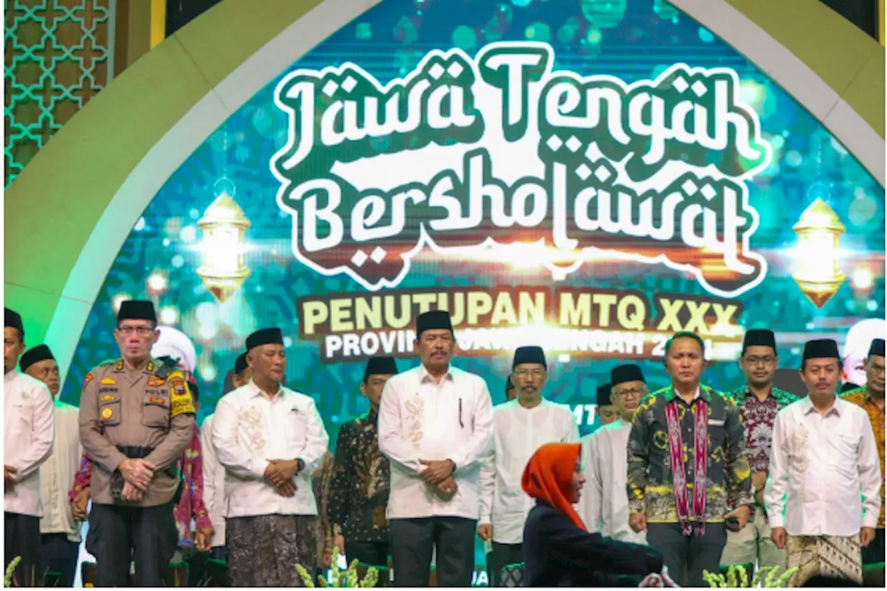 Tutup MTQ ke-30 Tingkat Provinsi, Penjabat Gubernur Jateng Tergetkan Raih Lima Besar di Tingkat Nasional