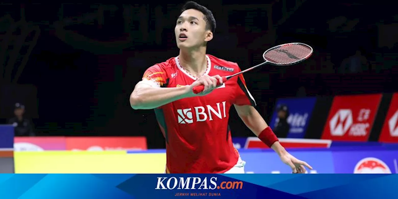 Hasil Thomas Cup 2024: Main 64 Menit, Jonatan Bawa Indonesia Unggul 2-1 atas Thailand