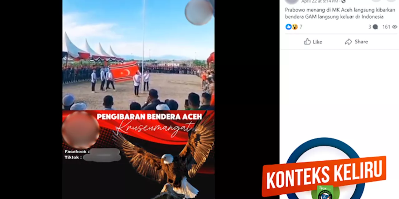 INFOGRAFIK: Beredar Hoaks Pengibaran Bendera GAM Setelah Putusan MK, Awas Provokasi