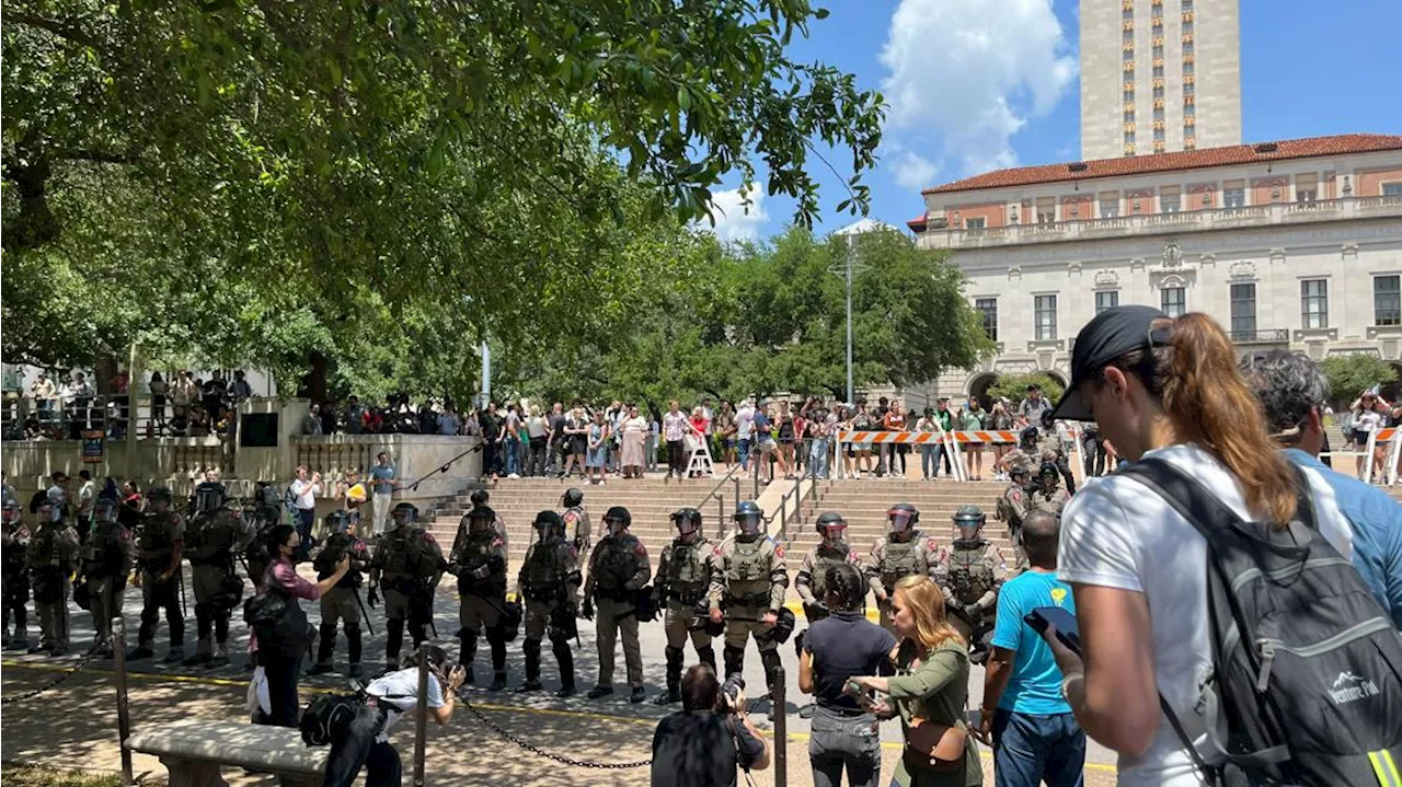 Texas DPS troopers on the scene of another rally on UT Austin's campus