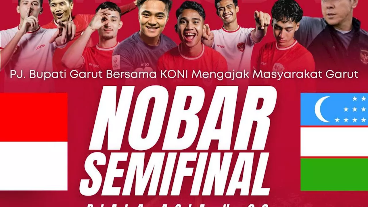 Pemda Garut Gelar Nobar Laga Semifinal Indonesia U23 Vs Uzbekistan U23