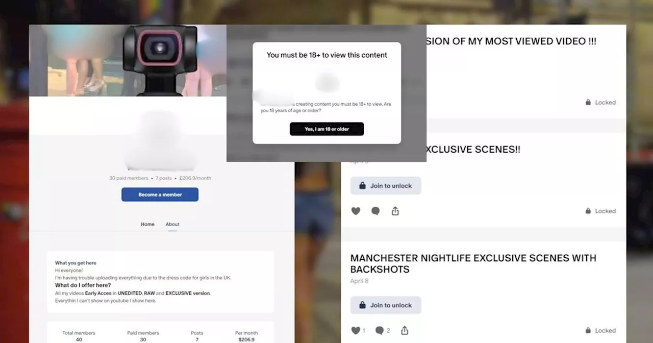 The vlogger charging £13 a month for creepy footage of Manchester women