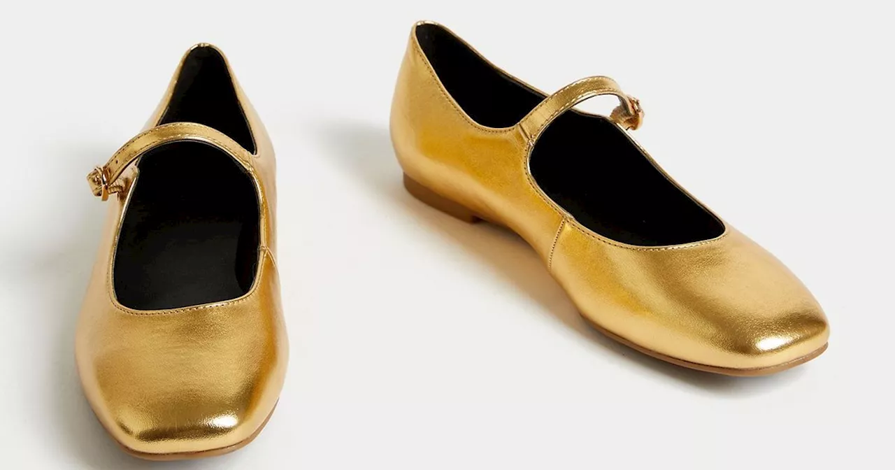 M&S has just dropped a £35 version of Alaia's £700 trending gold ballet flats