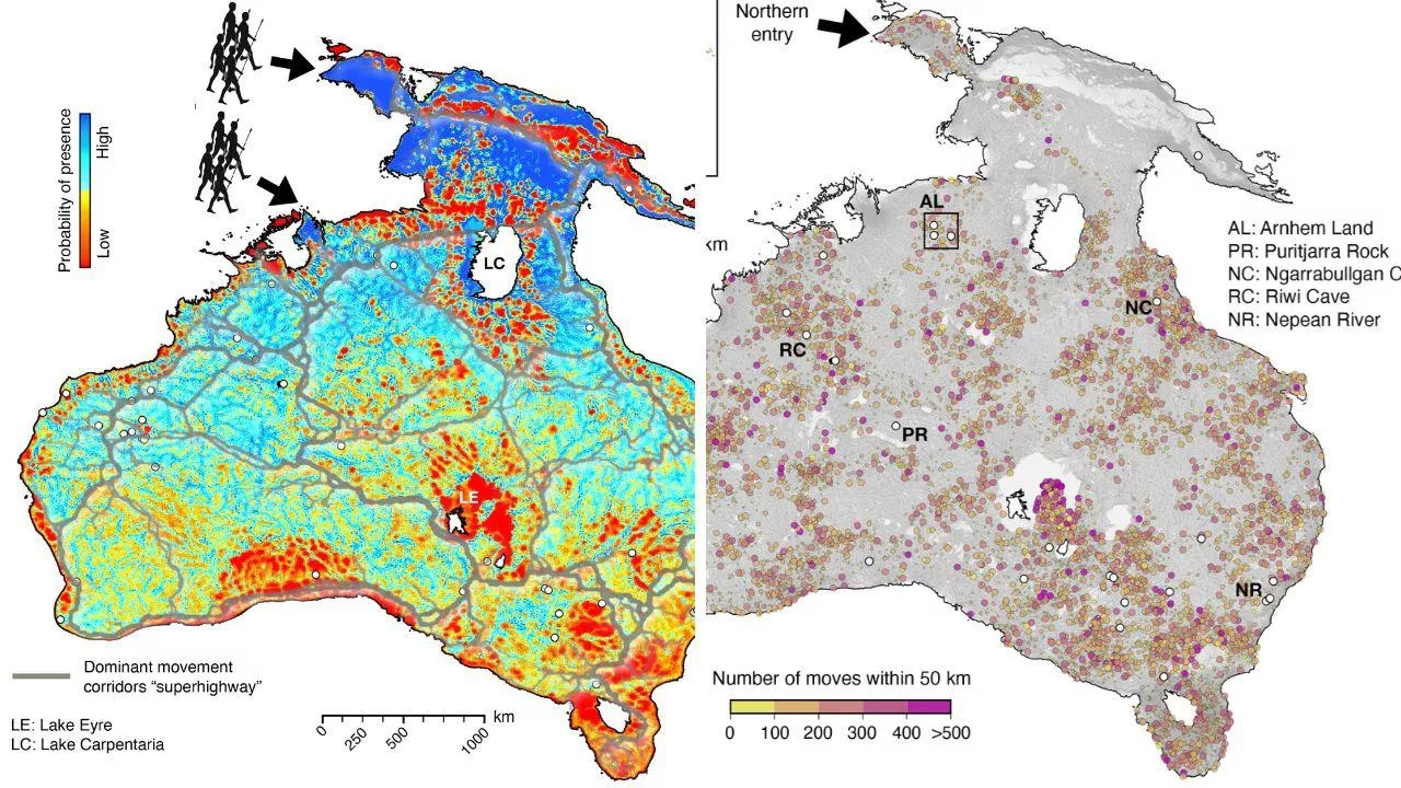 Map shows Australia before humans arrived