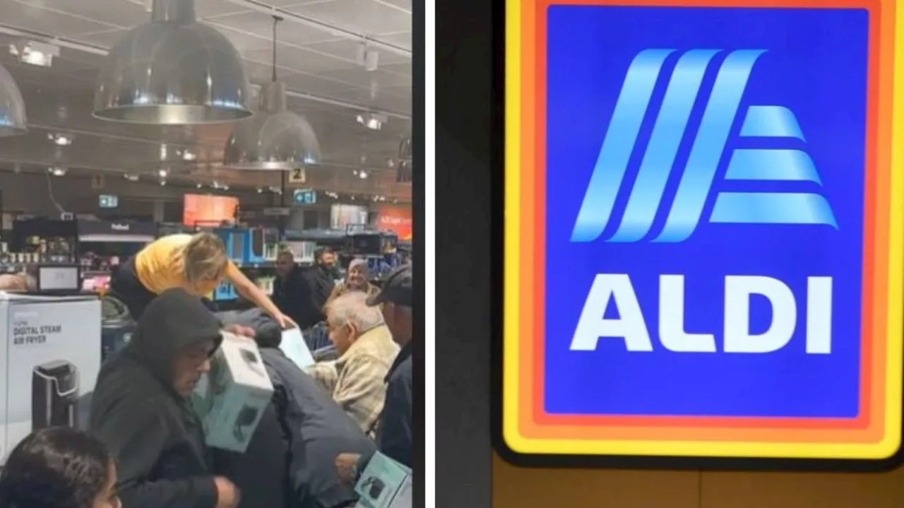 Wild scenes inside Aldi over single item