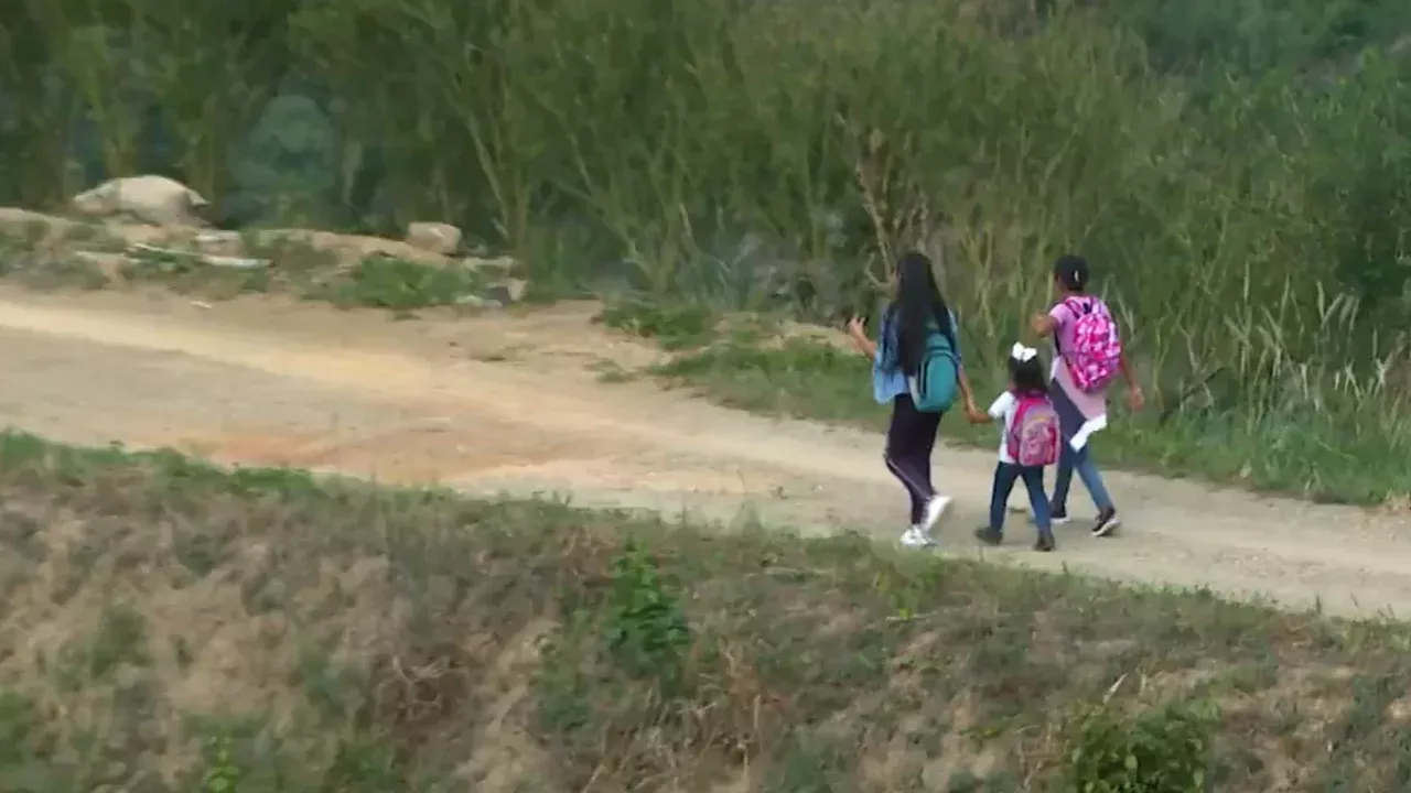 Niños caminan hasta 3 horas para poder estudiar en Aguachica, Cesar