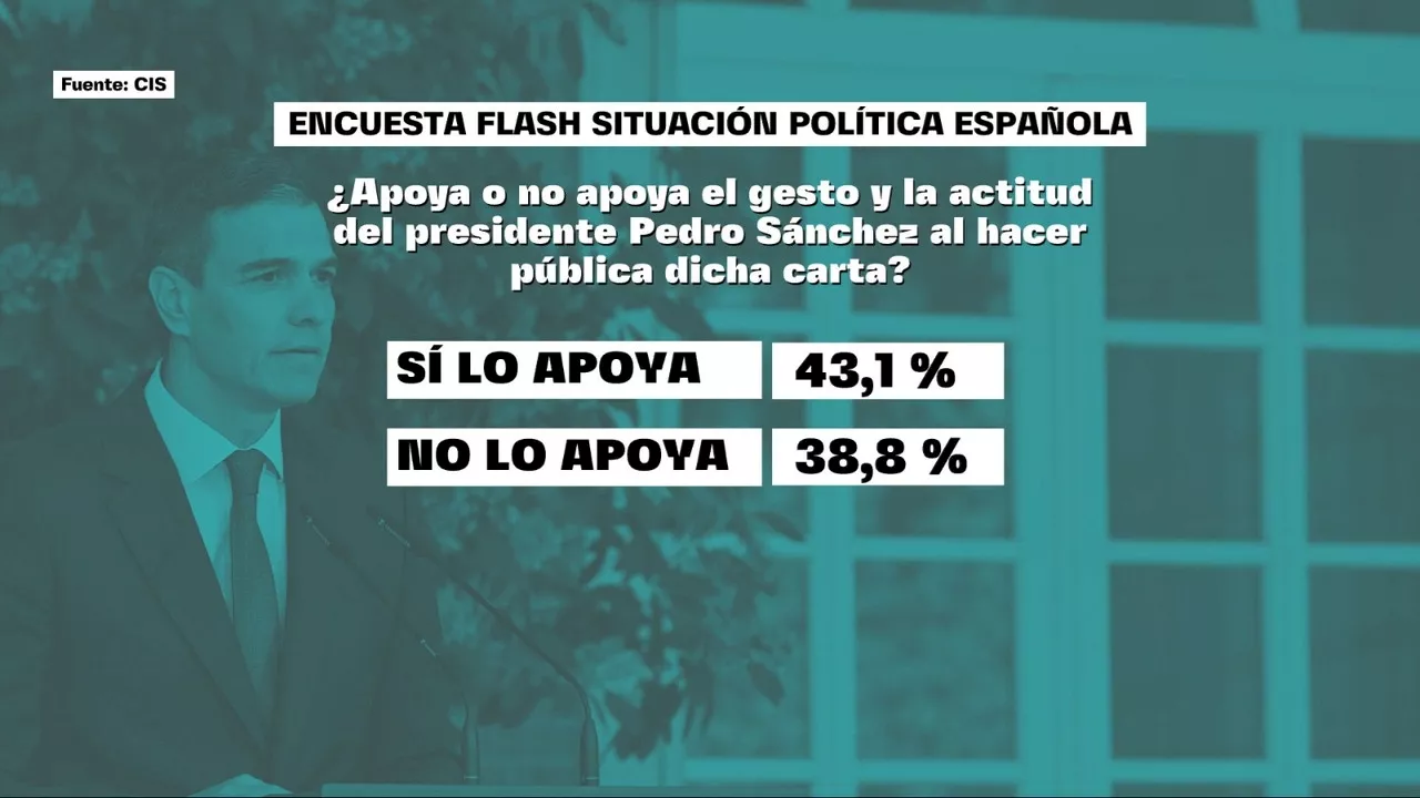 Un 44% de los españoles considera que Pedro Sánchez debería dimitir, según el CIS