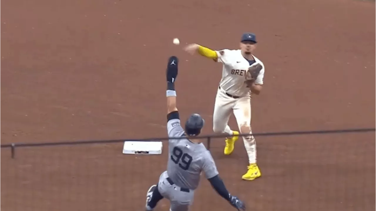 Aaron Judge Defends His Controversial Defensive Slide vs Brewers