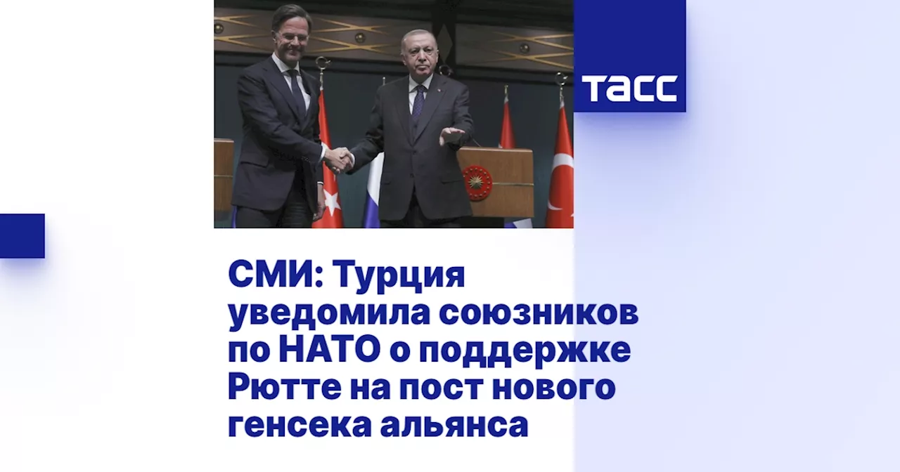 СМИ: Турция уведомила союзников по НАТО о поддержке Рютте на пост нового генсека альянса