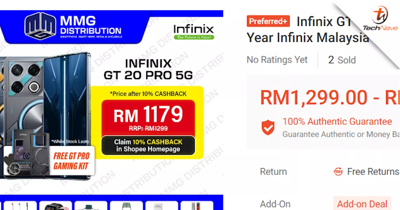 Infinix GT 20 Pro 5G Malaysia price leak, could start at RM1299