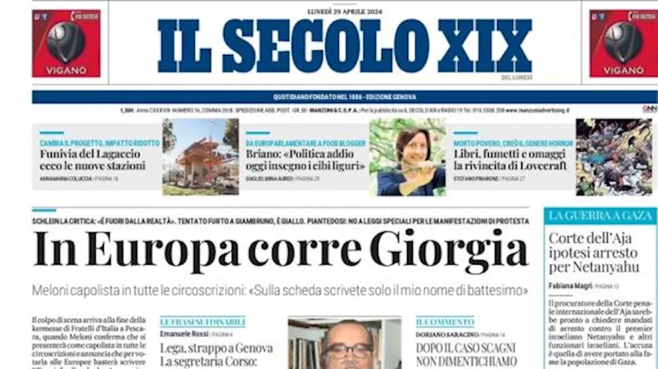 Il Secolo XIX apre con le parole di Gilardino: 'Mettiamo il timbro del Grifone sul campionato'