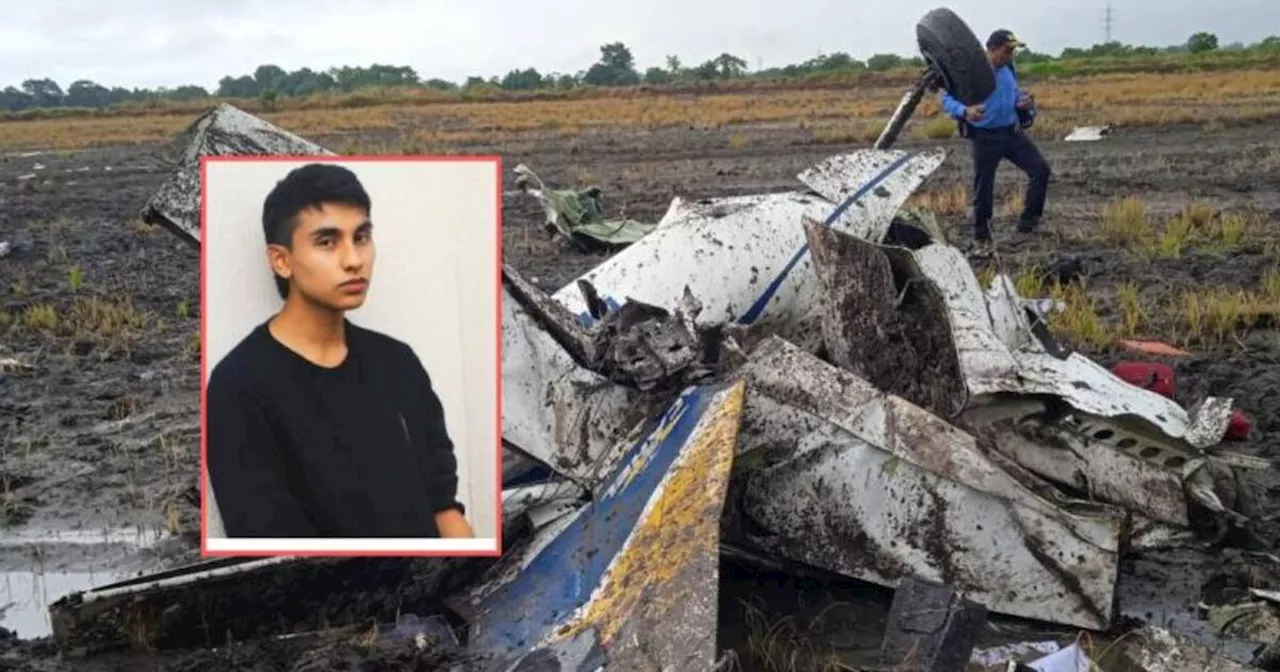 Daniel Alejandro Socha, estudiante de aviación que murió cuando se precipitó a tierra una avioneta