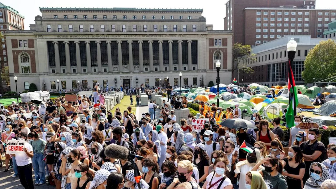 Columbia Suspends Students As Pro-Palestinian Encampment Remains Past Deadline