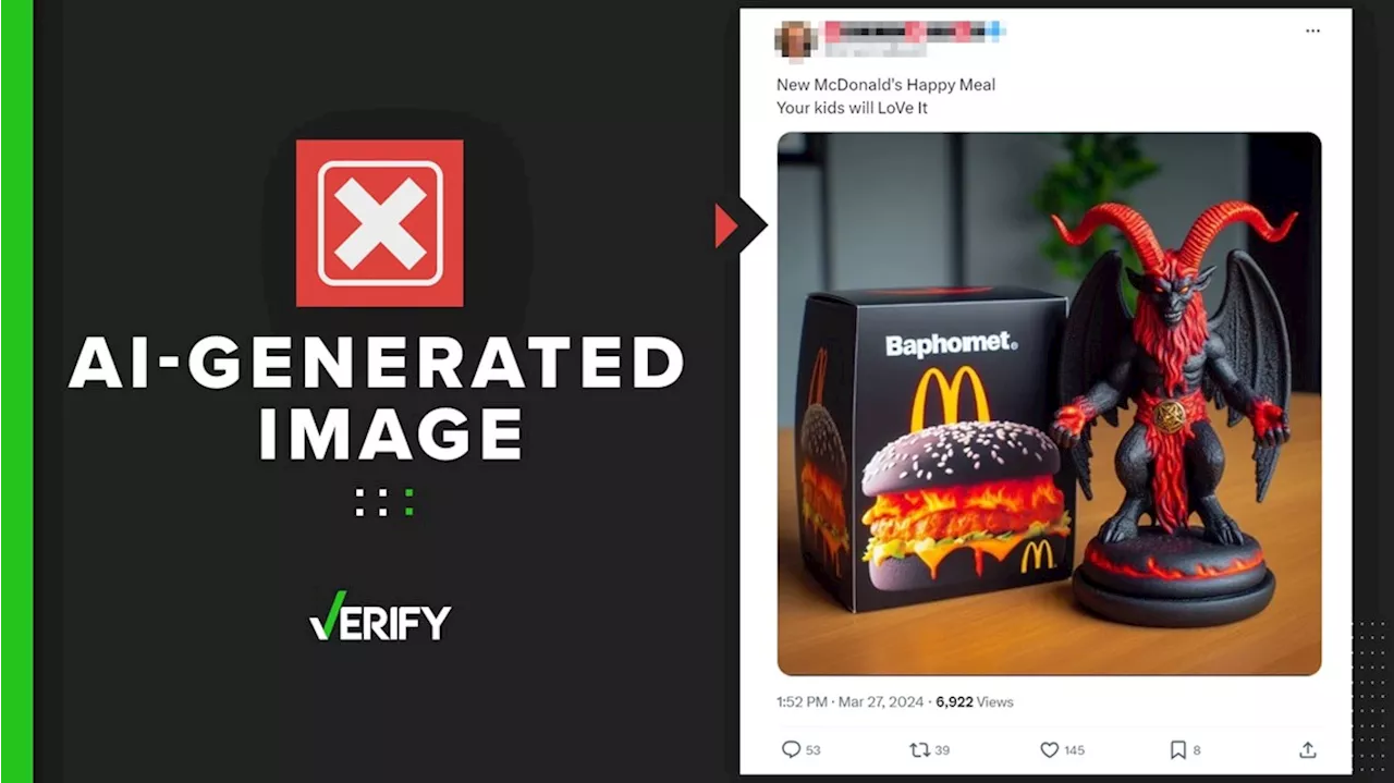 Images of McDonald’s satanic-themed Happy Meal are AI-generated