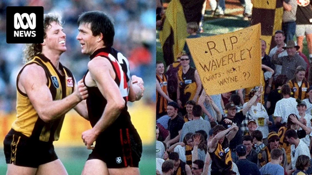 Twenty-five years after Waverley Park's last AFL game, political football moves to Tasmania stadium