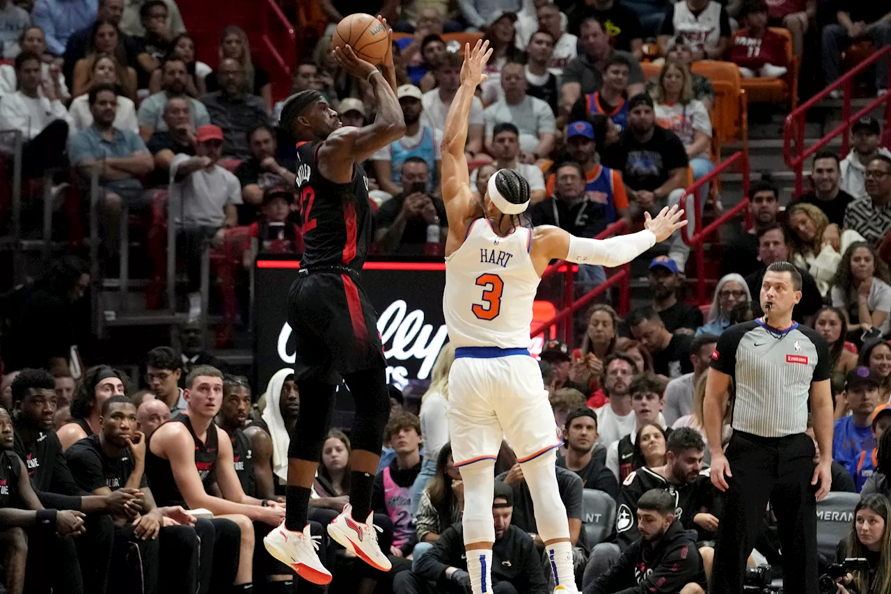 Rozier scores 34 with 8 3-pointers, Heat hold off Knicks 109-99