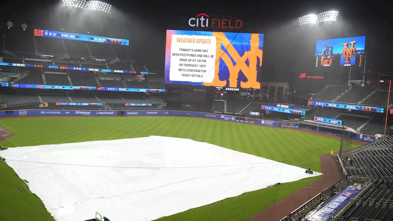 Casey Mize's long-awaited return delayed as Tigers and Mets get rained out. Makeup game Thursday