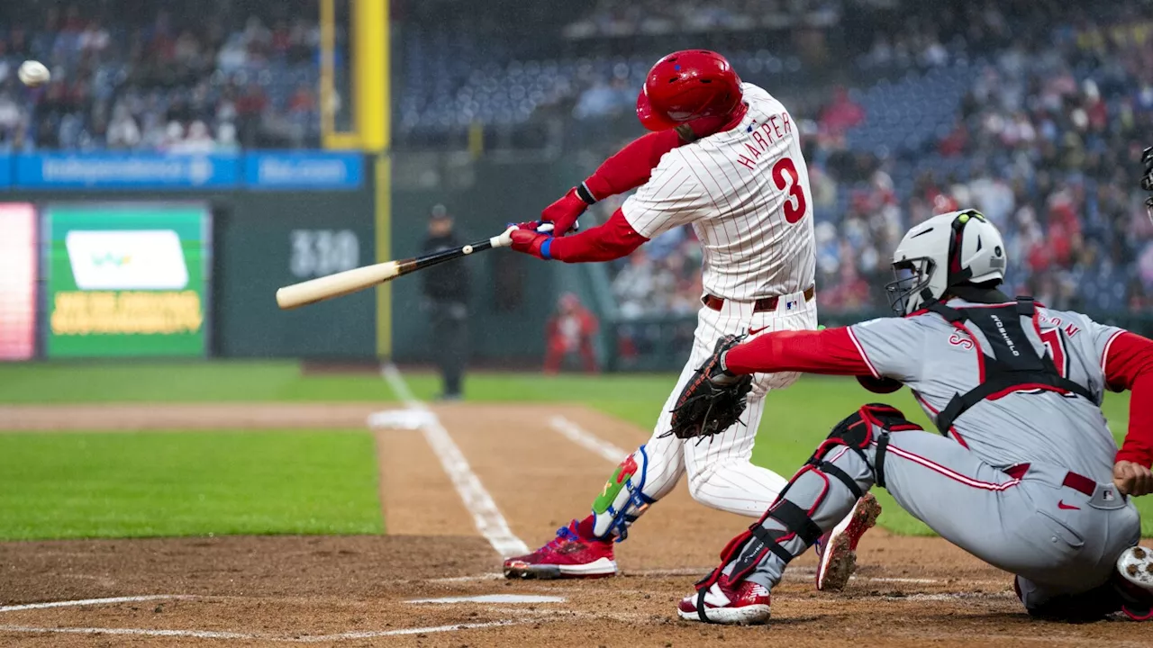 Phillies slugger Bryce Harper homers for his first 3 hits of the season