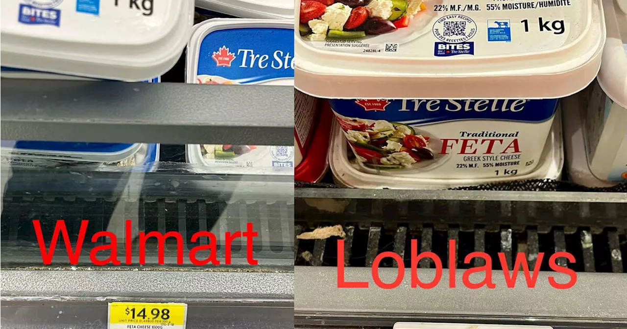 Canadian shoppers baffled seeing price of feta almost double at Loblaws vs. Walmart