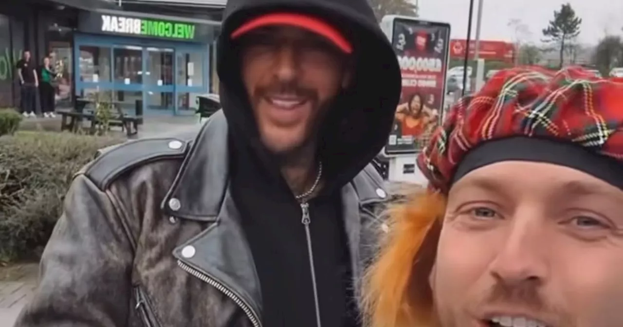 Pete Wicks 'loses it' at Scots service stop on way to Glasgow with Sam Thompson