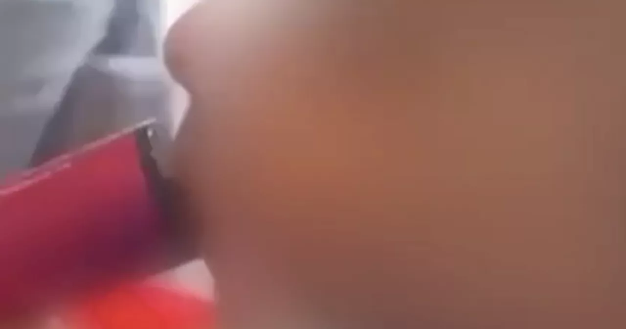 Sickening footage shows Scots toddler vaping as adults look on