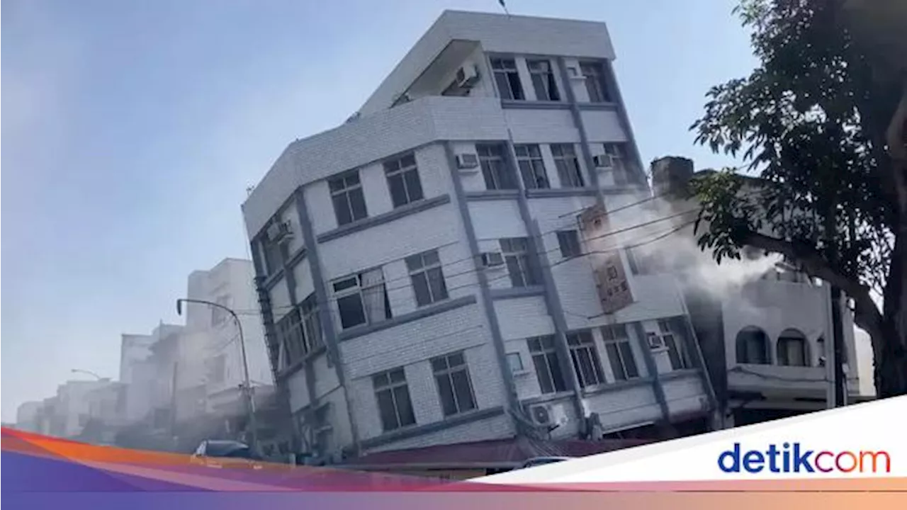 Gedung Apartemen Miring Digoncang Gempa Taiwan, Furnitur Berhamburan