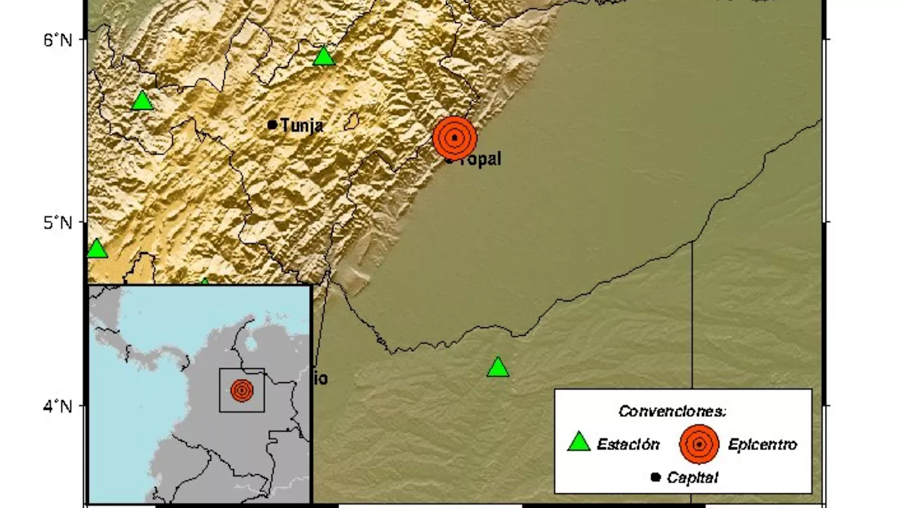 Sismo de magnitud 4.8 sacudió a Colombia este martes