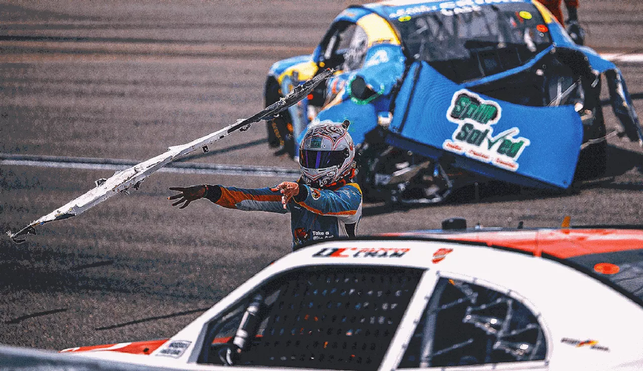 NASCAR fines Xfinity driver Joey Gase for tossing bumper at Dawson Cram's car