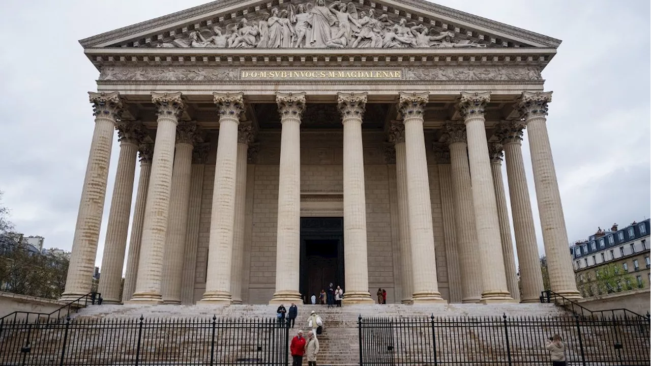 Paris 2024 : l'église de la Madeleine dévoile sa façade restaurée à l'approche des JO