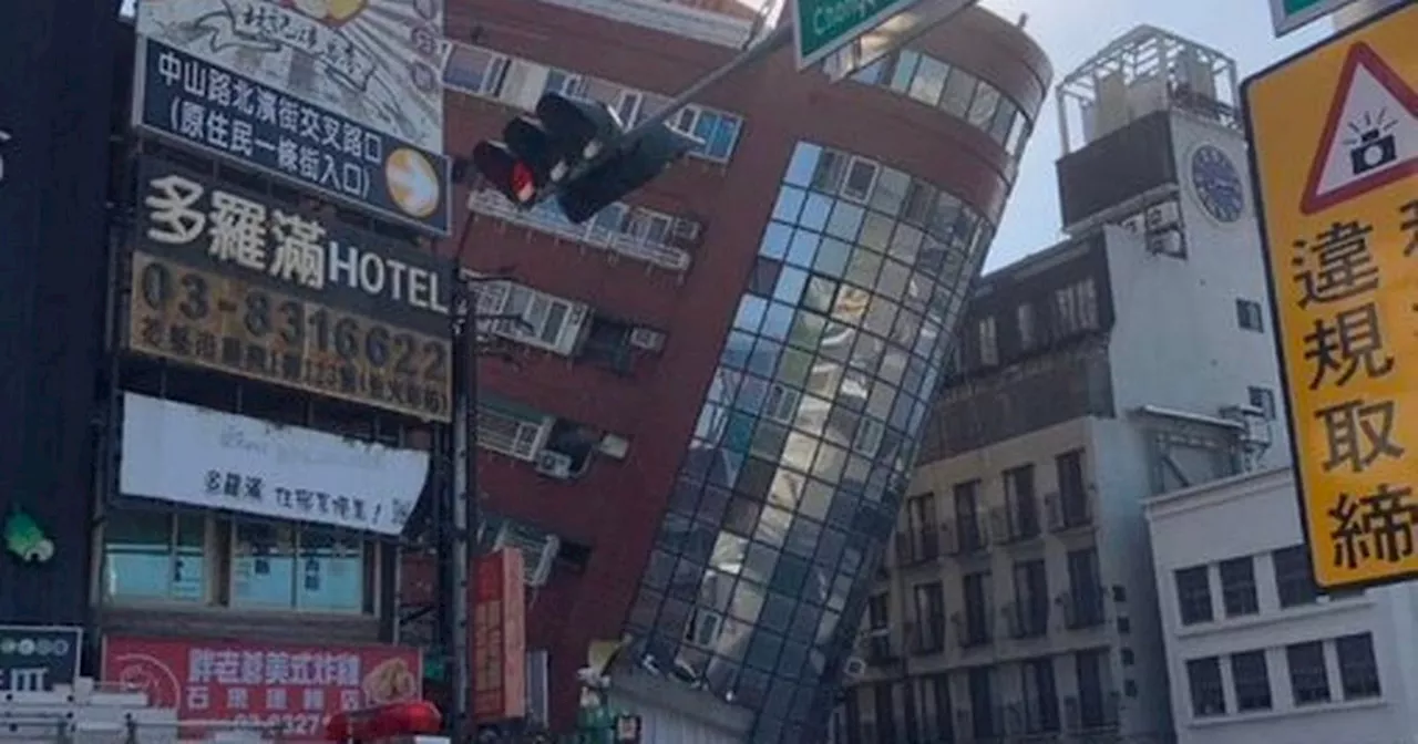 Building Collapses After Massive Earthquake Hits Taiwan