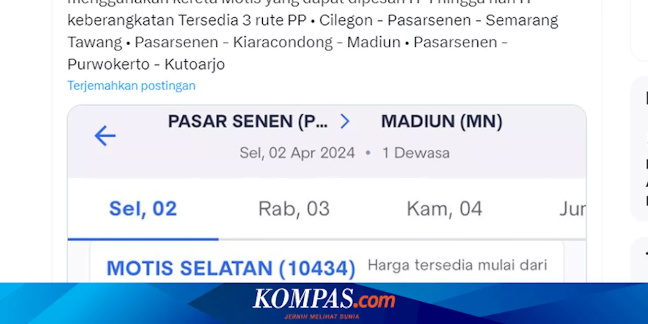 Pendaftaran Motis 2024 Dibuka