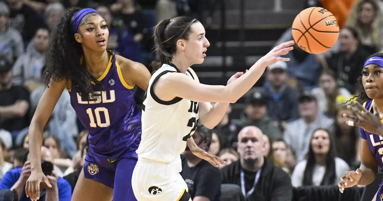 Caitlin Clark and Angel Reese's LSU-Iowa rematch nets a record audience for ESPN