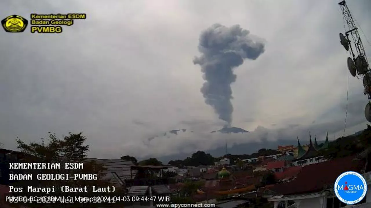 Gunung Marapi Kembali Erupsi, Semburkan Abu Vulkanik Setinggi 1.500 Meter