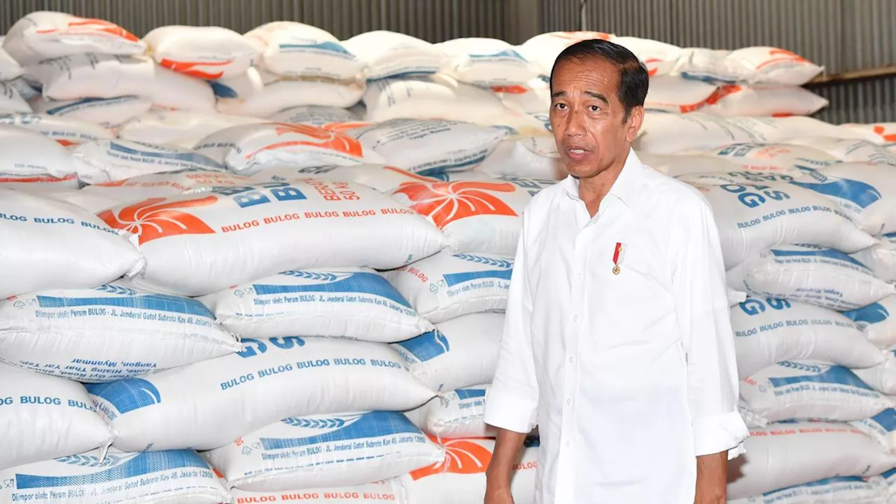 Jokowi Tinjau Gudang Bulog Pematang Kandis, Pastikan Stok Beras Aman