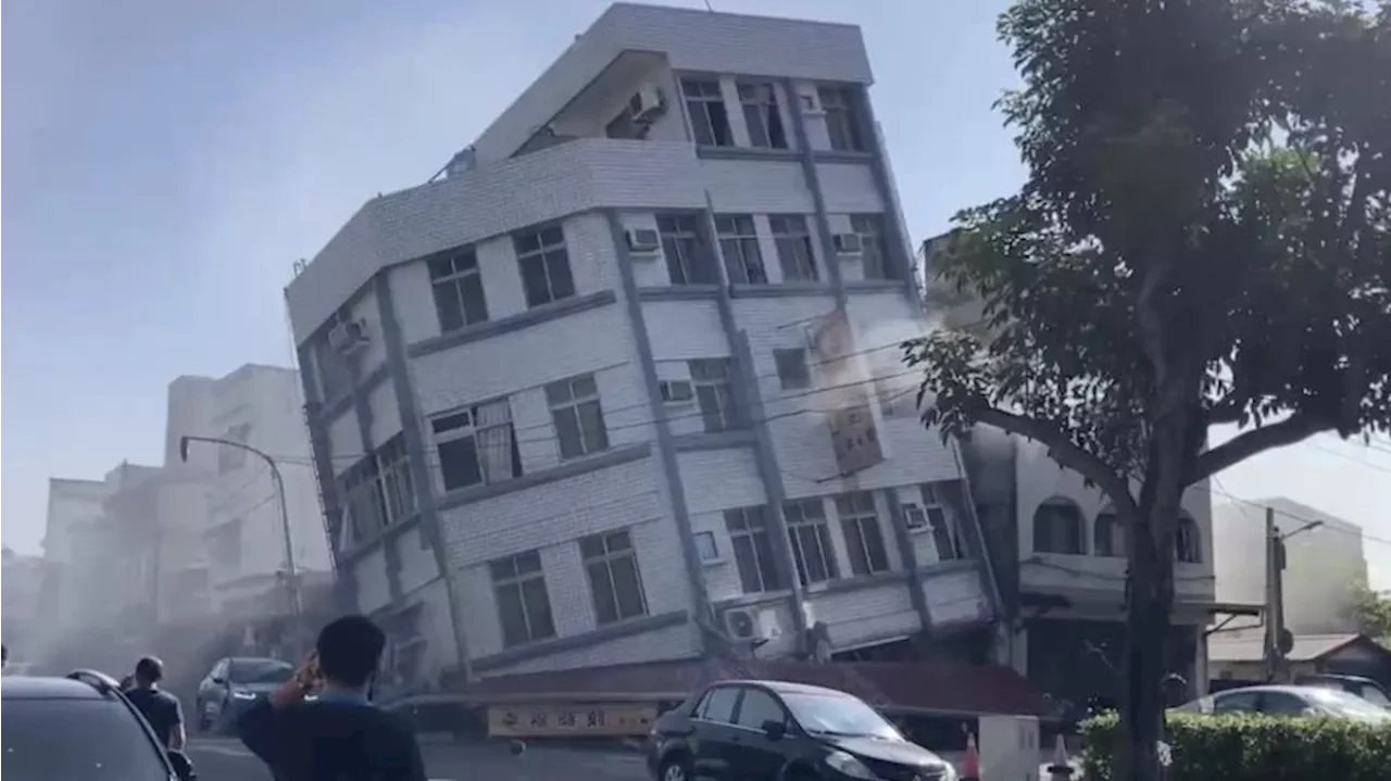 Strong earthquake rocks Taiwan, collapsing buildings and causing tsunami