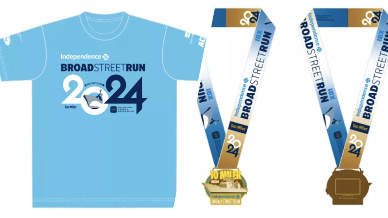 Get 1st glimpse of 2024 Independence Blue Cross Broad Street Run medal, T-shirt