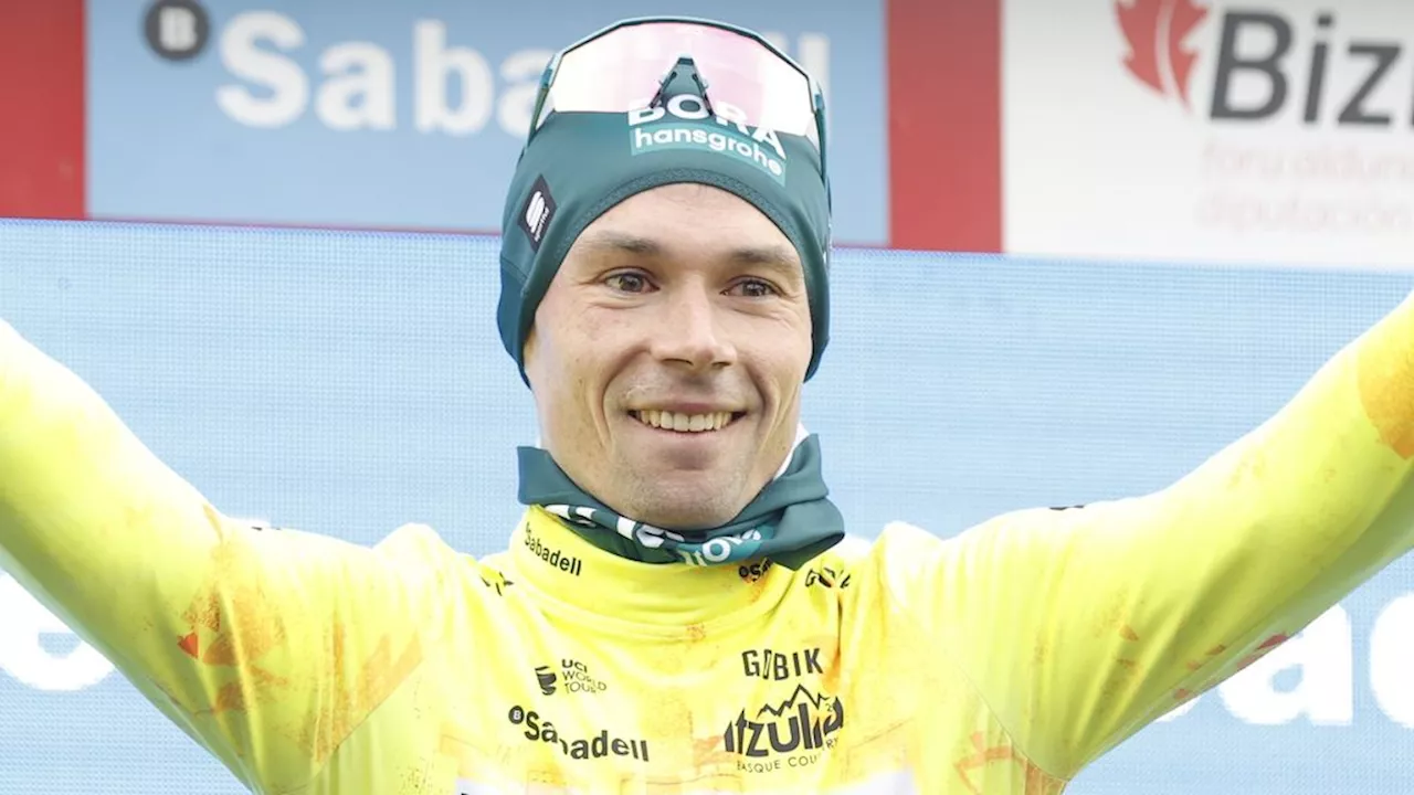 Roglic valt, finisht gehavend, maar behoudt leiderstrui in Baskenland