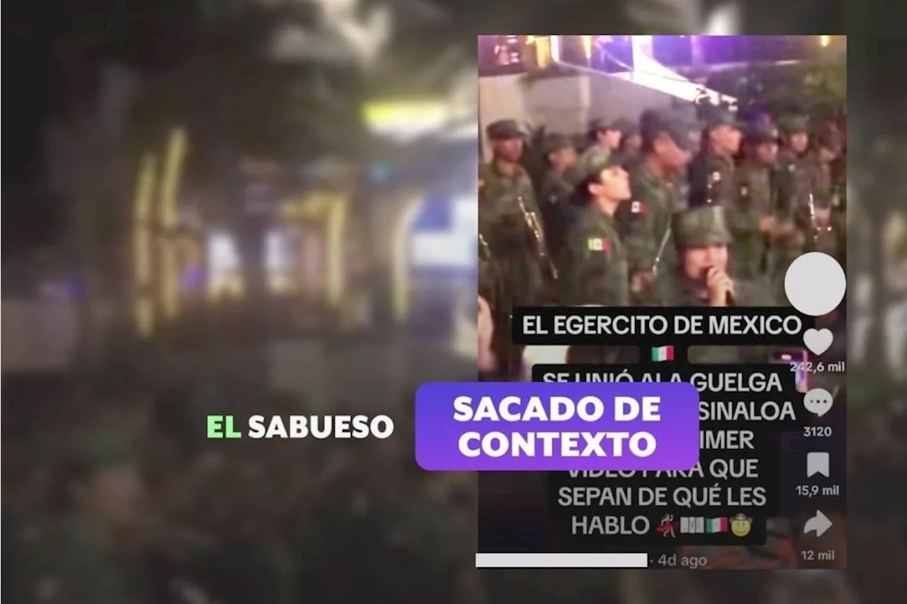 Falso que el Ejército se unió a las protestas de las bandas de música en Mazatlán