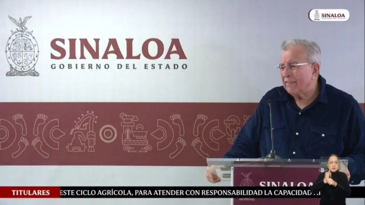 Gobernador Rocha Moya confirma que “narcomantas” tienen relación con los desaparecidos de Culiacán