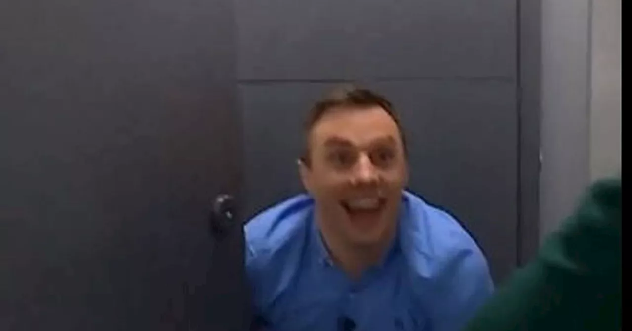 Tommy Bowe got caught with his pants down in the toilet live on Ireland AM