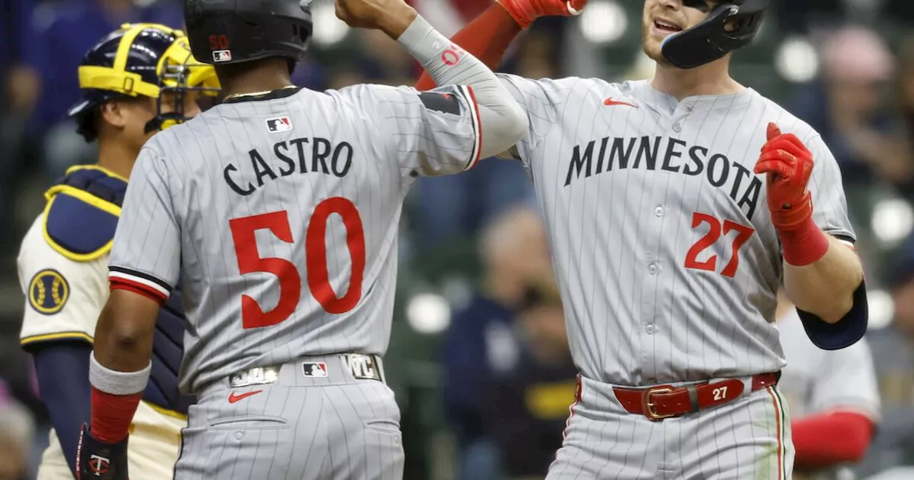 Chourio pega su primer jonrón con Cerveceros, pero Mellizos remontan al ganar 7-3