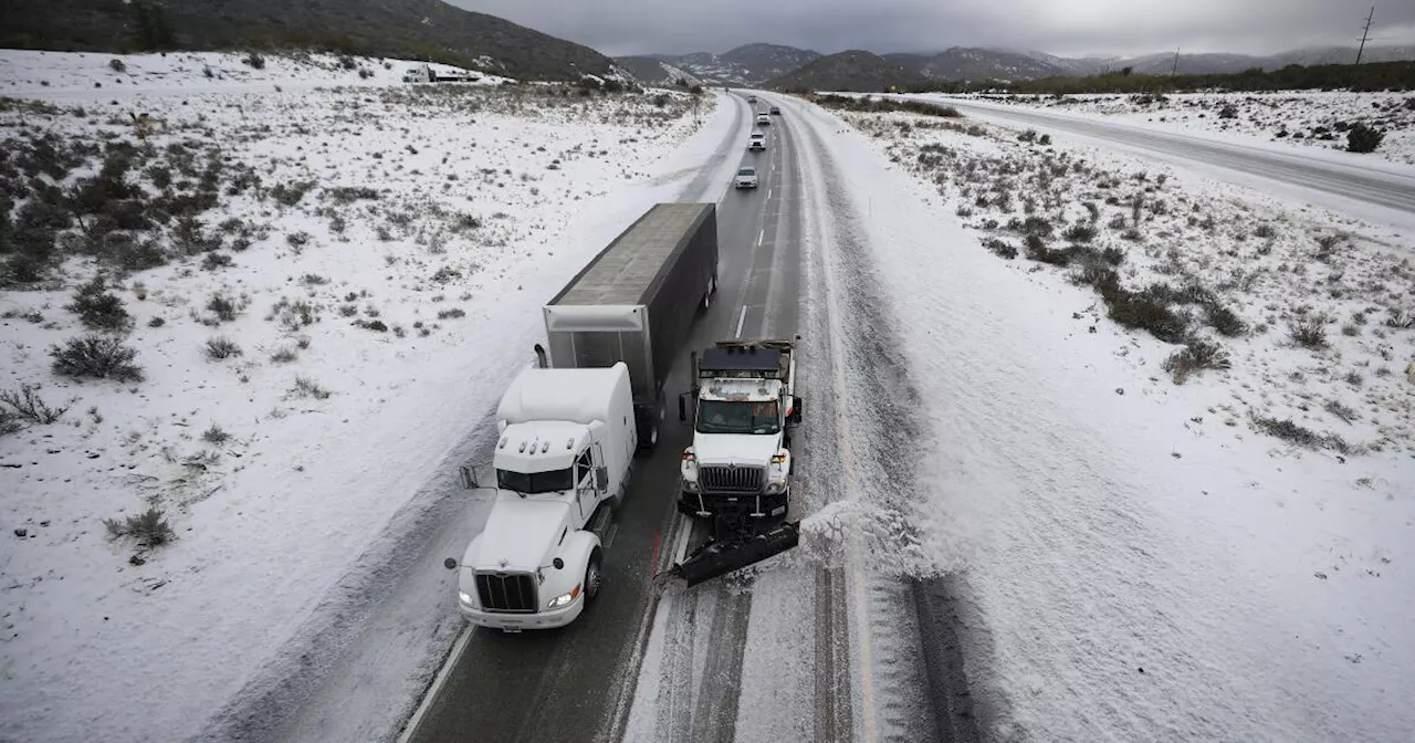 Expect strong, cold winds Thursday and snow on eastern Interstate 8 on Friday