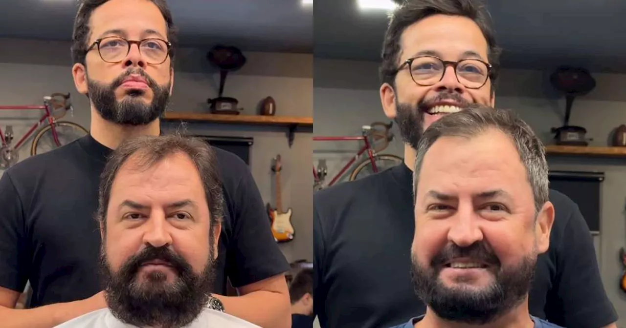 Antes e depois viral: qual é a técnica do cabeleireiro que rejuvenesce homens?