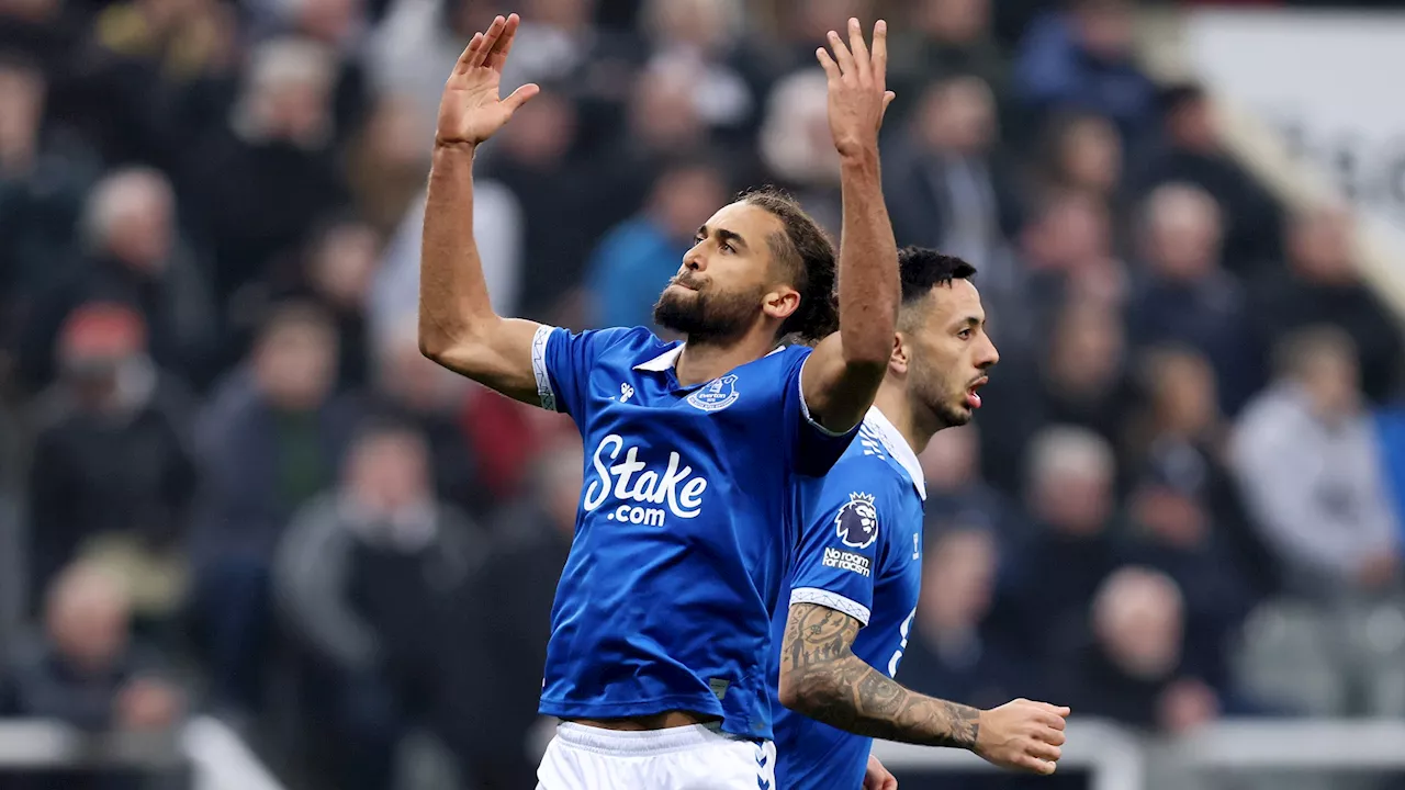 Newcastle 1 Everton 1: Calvert-Lewin scores from spot for first goal in 24 games after VAR as Toffees earn...