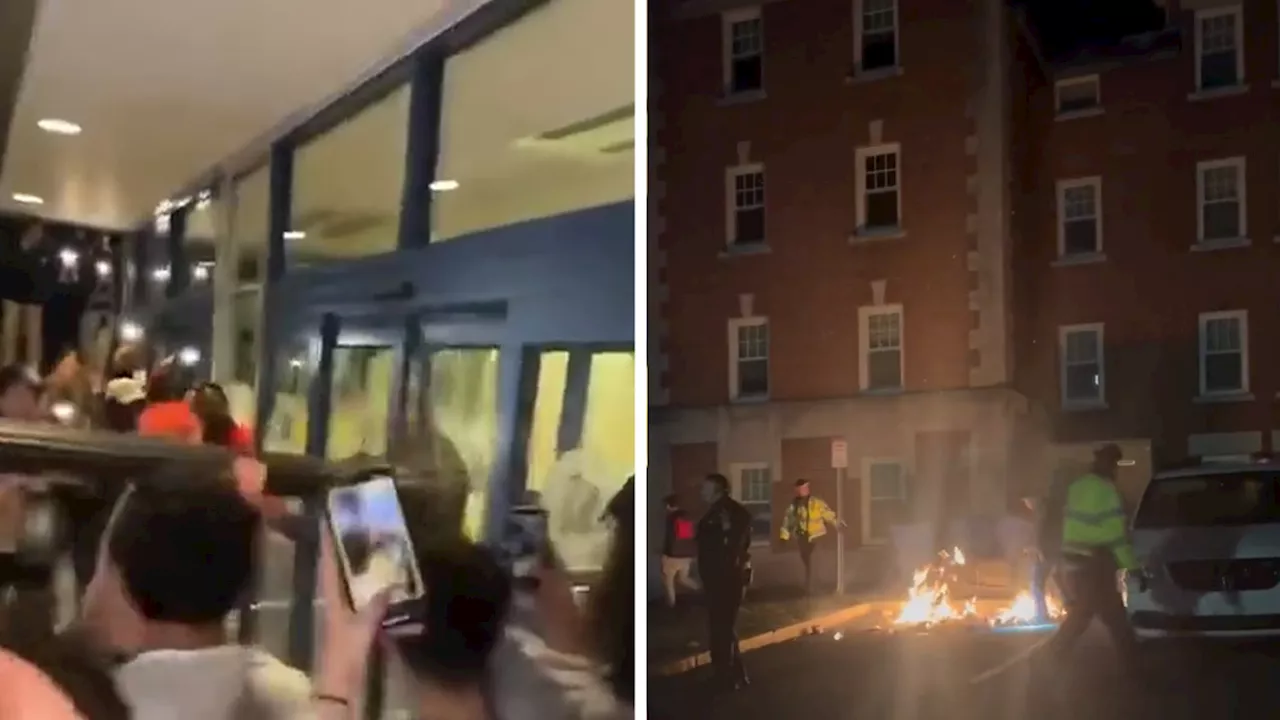 UConn Fans Smash Windows, Light Fires In Chaotic National Championship Celebration