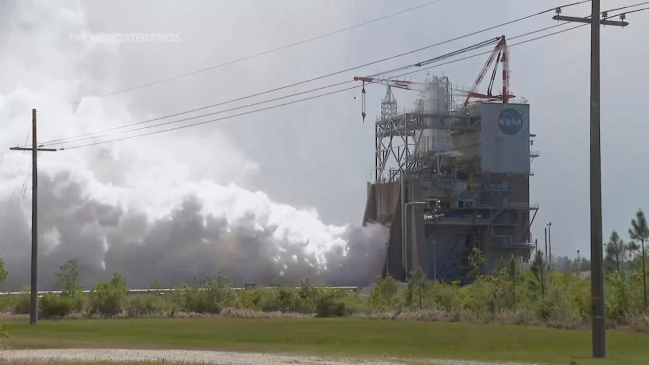NASA conducts final engine test for Artemis V