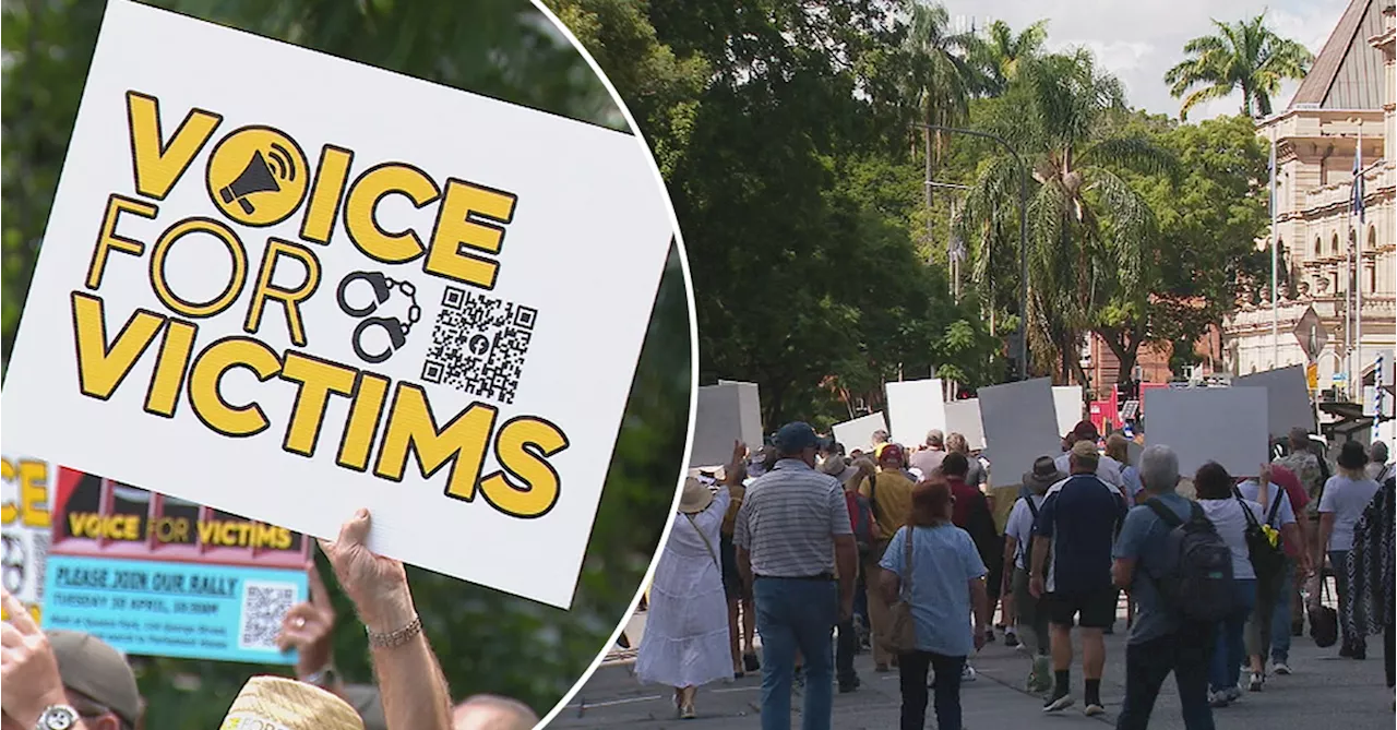 Youth crime victims march to Queensland parliament