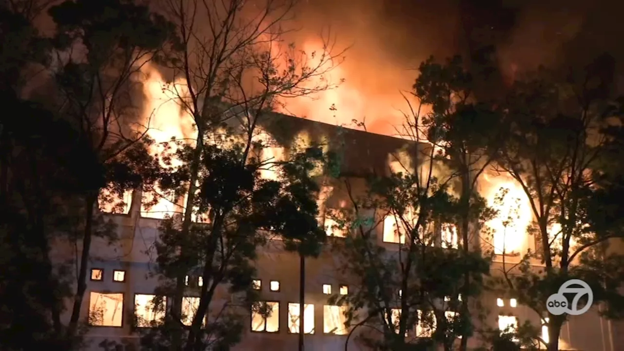 Large fire in Concord burns vacant commercial building near BART station, officials say